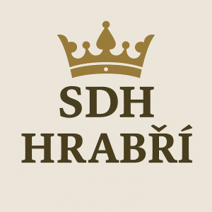 Napis SDH HRABŘÍ a nad S mala korunka