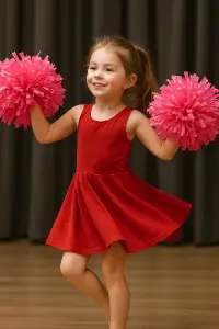 Holčička tancujicí performance pom
