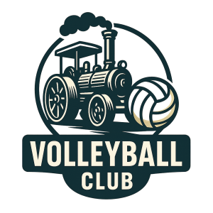 Logo pro volejbalovy klub s parnim valcem