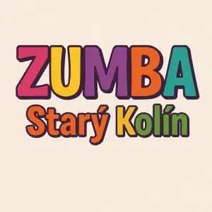 Nápis ZUMBA Starý Kolín barevně