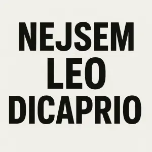 jenom napis text nejsem Leo dicaprio a vsechno velkym