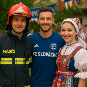 poprosím hasiče a vedle toho fotbalový klub fc slovácko a zakomponovat do toho i folklor