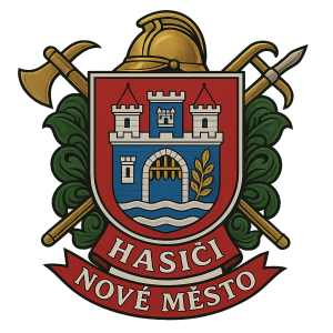 hasičský znak s erbem Nového Města