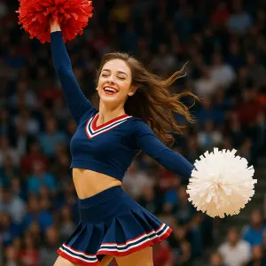 Cheerleading performance pom