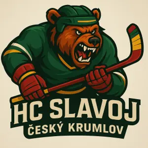 Agresivní Hokejový medvěd v barvách HC Slavoj Český Krumlov