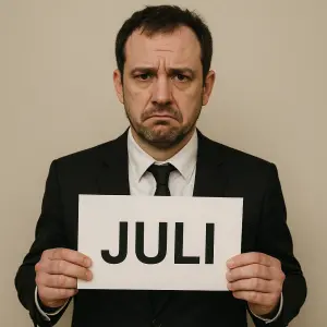 Jméno Juli a u toho nějaký obžalovaný, který by souvisel s rozlučkou. Jsou to kohoutky na rozlučku, ale tohle není pro s