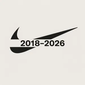 nike fajfka ktera je rozpulena a v te rozpulene casti je napsano 2018-2026