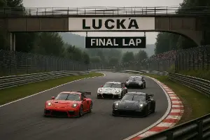 final race last lap before the ring bride Lucka