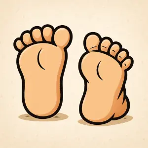 Karikatura malých nohou