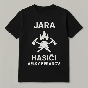 Hasičské tričko s přezdívkou, jednoduchý originální design, minimalistické, a tým je Velký Beranov