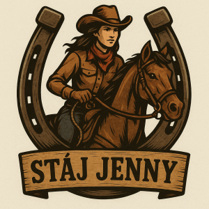 Kůň western cowgirl podkova nápis Stáj Jenny