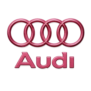 Logo Audi (realistické růžové)
