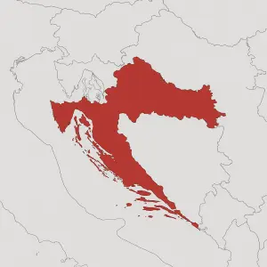 vyznacena mapa chorvatska