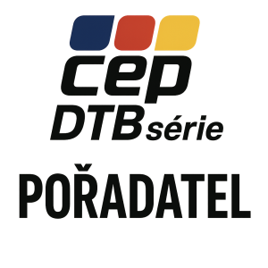 černý nápis pořadatel pod nápisem logo CEP DTB serie ,může být barevné
