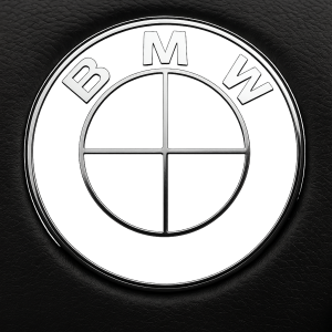 BMW znak s černou výplní a modrým dvouma pruhy proti sobě prostě klasické bmw