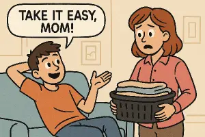 Take it easy, mom!
