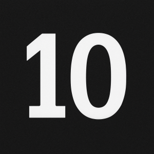 číslo 10 v bílé barvě