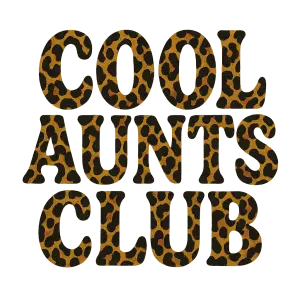 Napis cool aunts club v leopardnim stylu