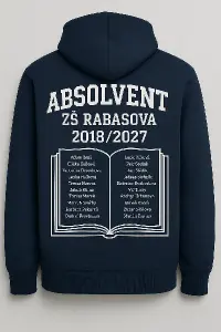 absolventskou mikinu na zš rabsaova za roky 2018/2027 v zadu bude kniha jakože zápis do rejstříku kde budbudou jména
