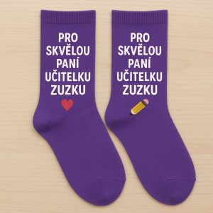 Ponožky pro skvělou paní učitelku Zuzku