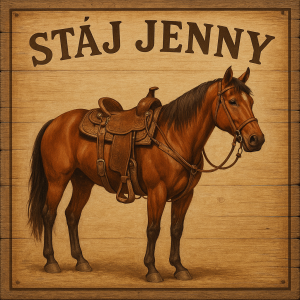 Kůň western nápis Stáj Jenny