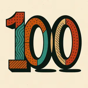 zajímavé ztvárnění číslic 100
