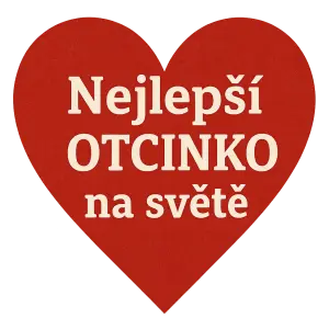Srdíčko s nápisem : Nejlepší OCINKO na světě