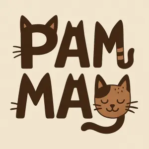 nápis: "Pan Mau" v kočičím stylu