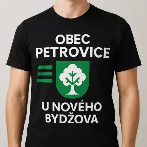 Chci tričko moderní design pro zaměstnance Obce Petrovice u Nového Bydžova