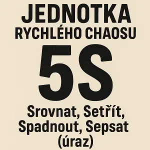 teXT: JEDNOTKA RYCHLÉHO CHAOSUtEXT POD TÍM MENŠÍM: 5S: Srovnat, Setřít, Spadnout, Sepsat (úraz)