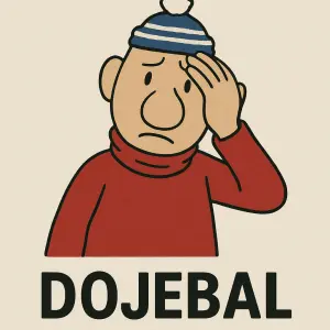 Obrázek postavičky Mat pod to nápis DOJEBAL