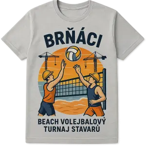 navrhni tricko pro beach volejbalovy turnaj stavaru, nazev tymu BRŇÁCI