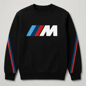 Po pravý i levý rukáv dej úzkým proužkem trikoloru BMW msport