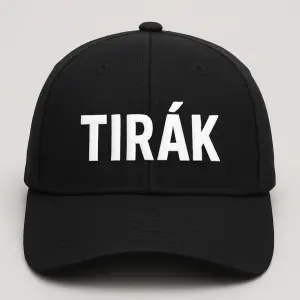SLOVO "TIRÁK" V BÍLÉ barvě na střed kšiltovky