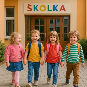 děti, které odchází ze školky