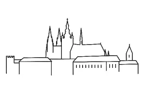 Obrys Hradčan jednoduchý