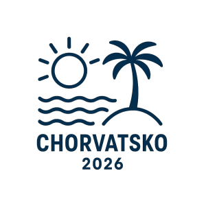 chci logo do chorvatska 2026 aby ot bylo jednoduché a moderní, vy stylu dovolené a jednobarevné