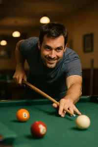 Hraji kulečník, ne že to umím, ale protože ho hraji rád