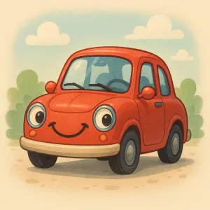 Cute car with smile