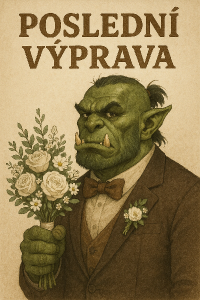 ork se svatební kytkou v ruce, nahoře napis Poslední výprava