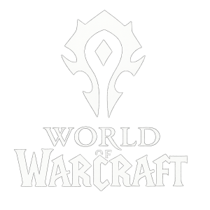 Logo hordy World of Warcraft bila barva