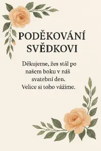 Poděkování svědkovi