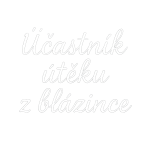 Bude tam napsáno Účastík útěku z blázince bez obrázku jen text a bez pozadí napsáno bílím psacím písmem