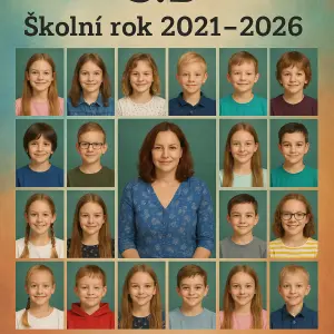 Měl by tam být název třídy 5.B, školní rok 2021-2026. A nejsme žádná béčka!