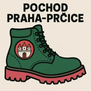 Botička symbolizující pochod Praha- Prčice