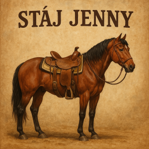 Kůň western nápis Stáj Jenny