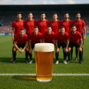 Pivo, dream team fotbalové hriste