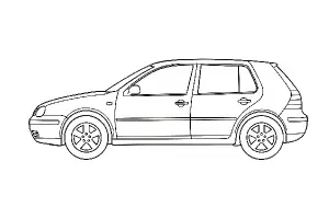obrys golf IV