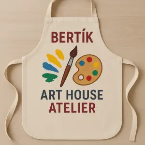 jsem výtvarný atelier ART HOUSE ATELIER a chceme personolizovat zástěru určitému žáku jménem Bertík