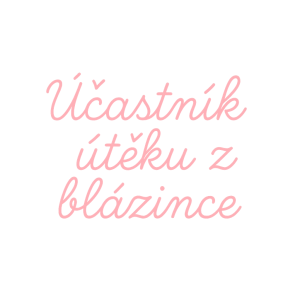 Bude tam napsáno Účastík útěku z blázince bez obrázku jen text a bez pozadí napsáno světle růžovým psacím písmem